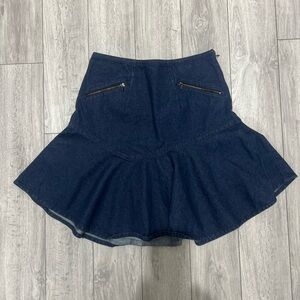 Stylish Dark Blue Denim Skirt